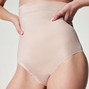 Spanx Women’s High-Waisted Thong Shapewear in Champagne Beige Size XL